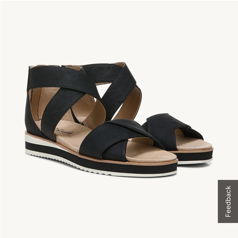 New wo Box Life Stride Zoom Peep Toe Sandal in Black | Size 9.5 - Picture 9 of 10